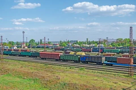 View of sorting stations Foto stock