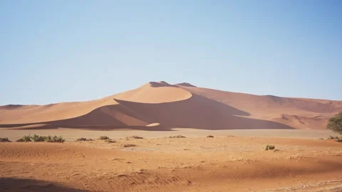 View of Sossusvlei sand dunes in the Hardap Region, Namibia. 스톡 동영상 339917779