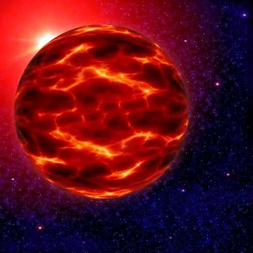 A view from space alien planet Stock Illustration