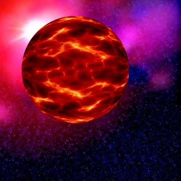 A view from space alien planet Stock Illustration