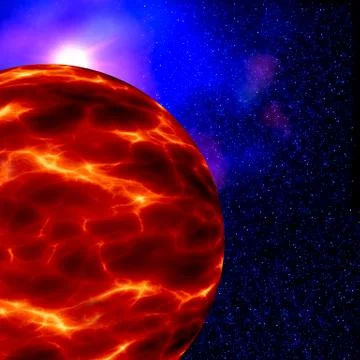 A view from space alien planet Stock Illustration