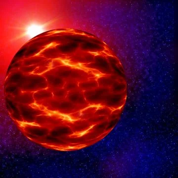 A view from space alien planet Stock Illustration