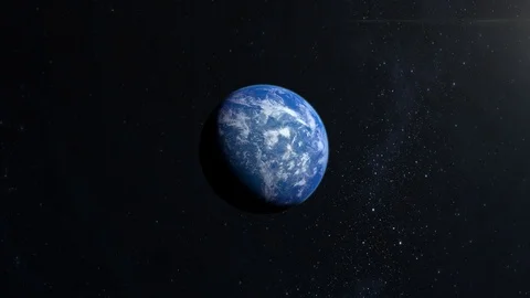 A view from space. The earth is approaching. The camera flies around the planet 스톡 동영상 108630946