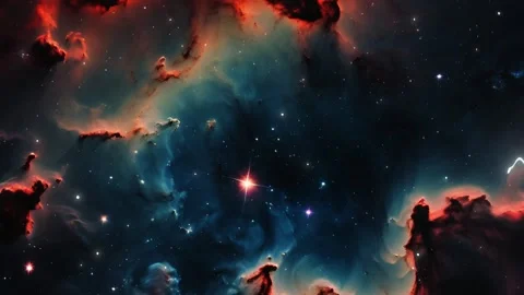 A View of Space Nebula Cloud Seamless Stars Loop Galaxy Animation Background Stock Footage 289180224