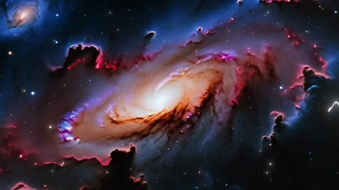 A View of Space Nebula Cloud Seamless Stars Loop Galaxy Animation Background Stock Footage 289180250