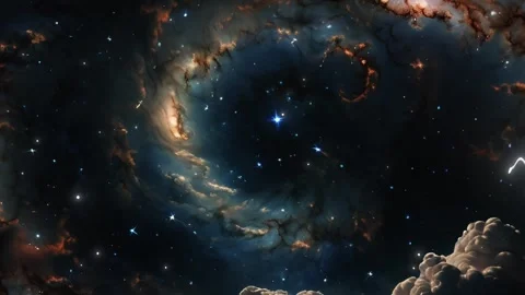 A View of Space Nebula Cloud Seamless Stars Loop Galaxy Animation Background Stock Footage 289180536