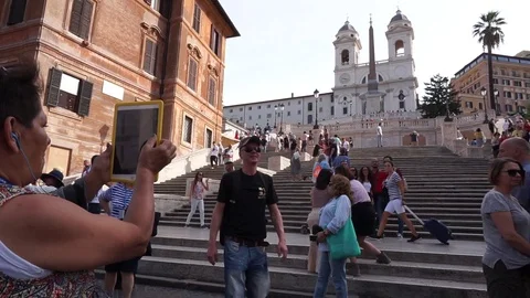 View of the Spanish Steps in Rome. Stockbeeldmateriaal 116722773