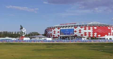 View of Spartak Stadium 스톡 동영상 91568442