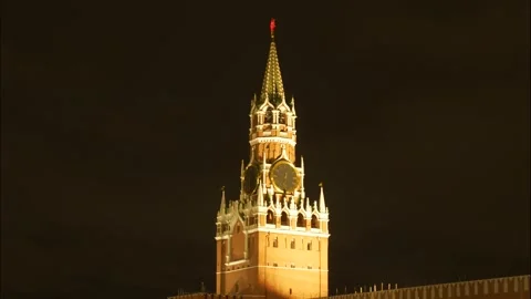 View of the Spasskaya Tower Stock Footage 168919432