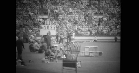 View of spectators and media watching Olympic event Stock Footage 43440861