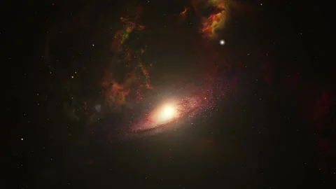 View of Spiral galaxy in deep space. Stock Footage 251722899