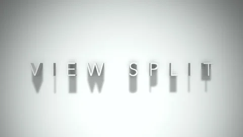View split 3D title animation with shadows on a white background Stock Footage 297512435