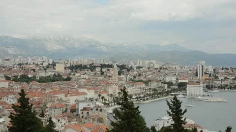 View of Split, Croatia from above 스톡 동영상 12120189