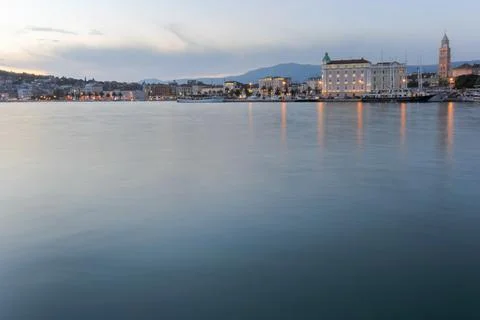 View of Split in the evening. Stock Photos