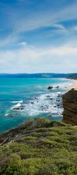 View of Split Point beach during the day Stock Photos