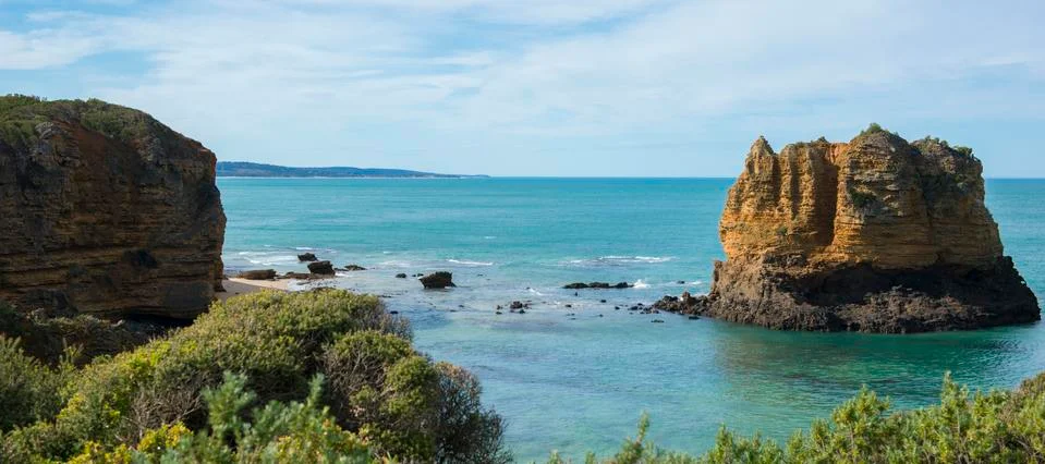 View of Split Point beach during the day Stock Photos