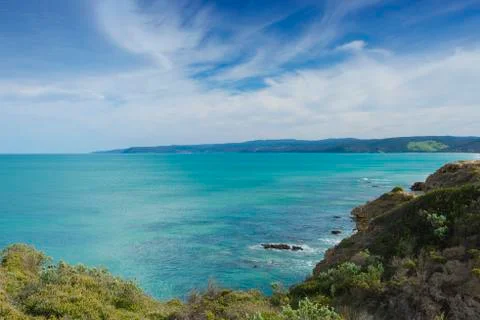 View of Split Point beach during the day Stock Photos