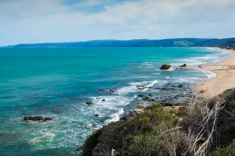 View of Split Point beach during the day Stock Photos