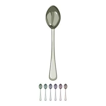 View spoon cartoon vector graphic Stock Illustration