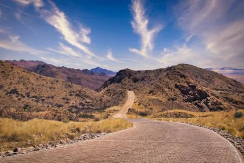 View on the spreetshoogte pass or Spreeth's Peak Pass in Namibia Stock Photos