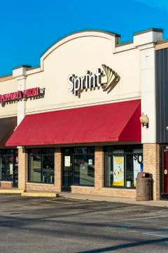 View of Sprint store front Stock Photos