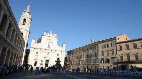 View Square of loreto city Stock Footage 78623529