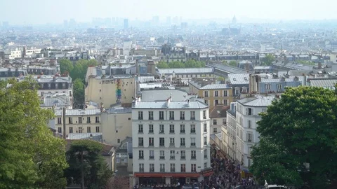 View of the Square Louise Michel Video stock 109182195