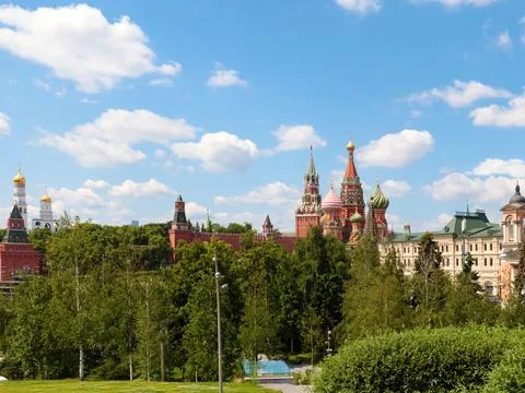View of St. Basils Cathedral Stock Photos