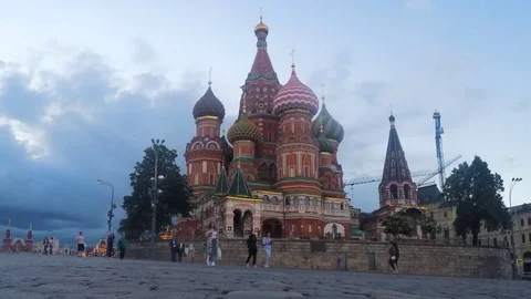 View Of St. Basil's Cathedral On Summer Timelapse Vidéo 78017861