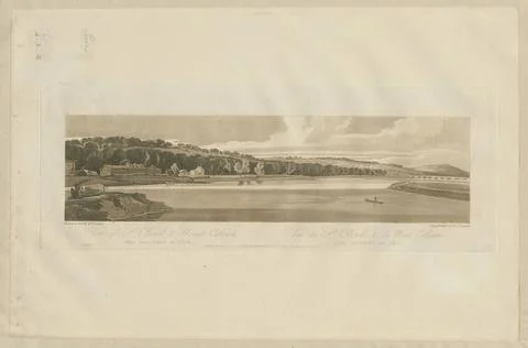 View of St. Cloud ; Mount Calvary taken from PONT de SEÌVE = Vue de St. C. Stock Photos