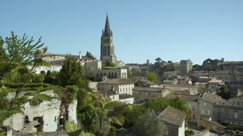 View of St Emilion village Video stock 87491882