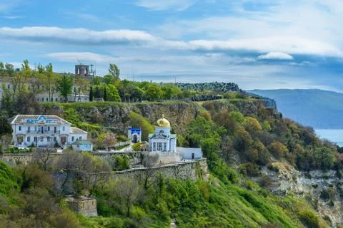View of St. George monastery Stock Photos