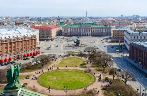View on St. Isaac's Square, St. Petersburg, Russia Stock-Fotos