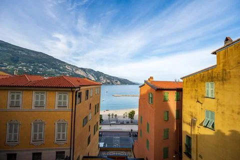 View from St. Michel in Menton Stock Photos