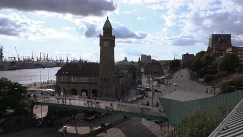 View of St Pauli in Hamburg Stock Footage 211787384