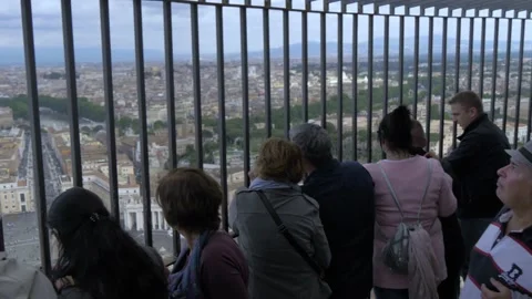 View From St. Peter's Dome In Vatican City, Italy Stock Footage 155083004
