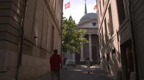 View of St. Pierre Cathedral Stock Footage 68525318