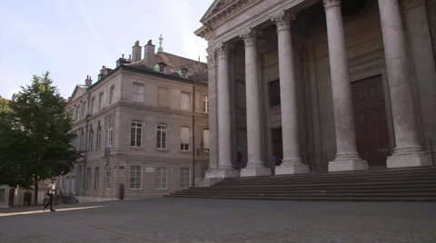 View of St. Pierre Cathedral Stock Footage 68525423