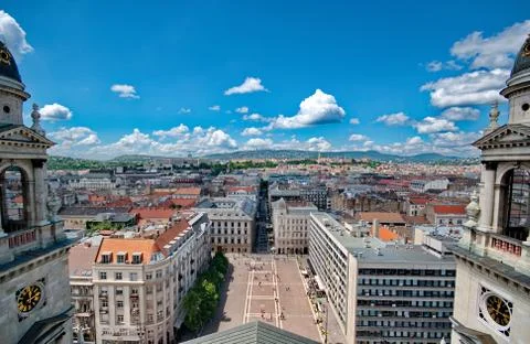 View from St. Stephan basilica, Budapest Hungary Fotos de archivo