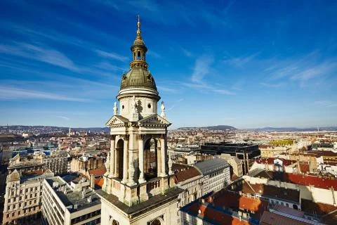 View from St. Stephen's Basilica, Budapest Hungary Foto stock