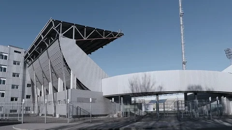 View of the stadium facade Stock Footage 126214759