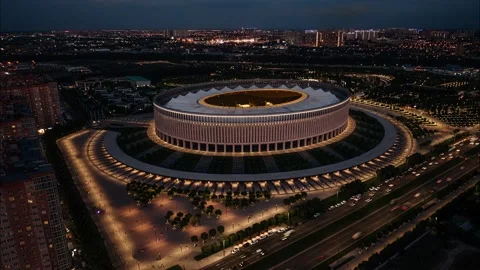 View Of The Stadium Krasnodar Stock Footage 235796706