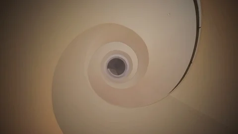 View of the staircase from the bottom Stock Footage 123841069