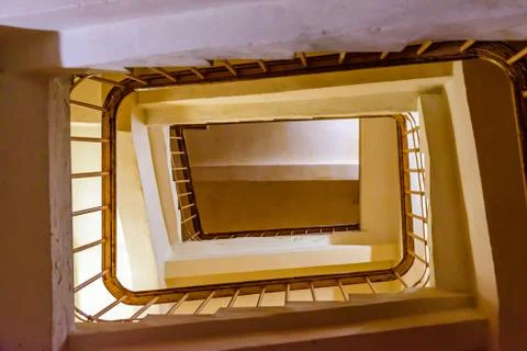 View on the staircase from the bottom Stock Photos