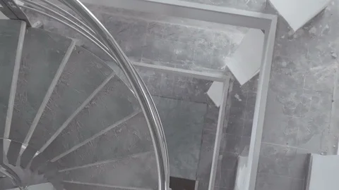 View from the stairs at a construction site Stock Footage 90242741