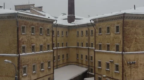 View of state prison, close-up Video stock 67616998