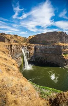 View of the State Waterfall Palouse Falls State Park, Washington State Stock Photos