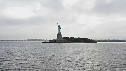 View Of Statue Of Liberty From Boat Stock-Footage 72253522