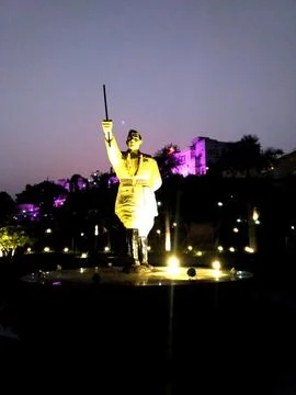 A view of Statue of Netaji Subhash Chandra Bose in Daulat bagh Stock Photos