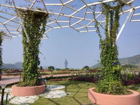 View of Statue of unity Stock Photos